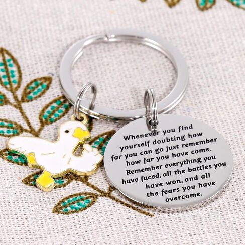 Duck Birthday Gifts for Women Men Ducks Lovers Themed Jewelry Lucky Yellow Duck Key Chain in Saudi Arabia