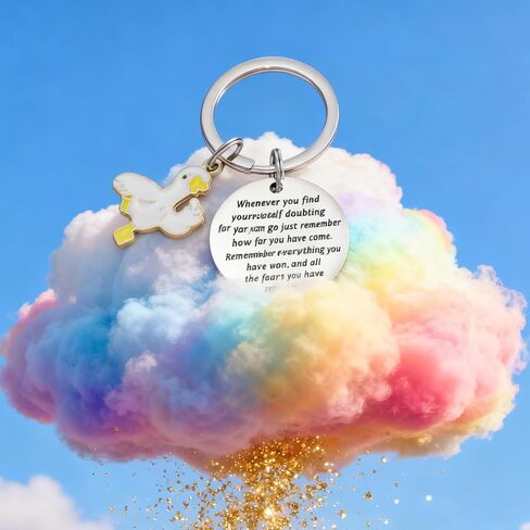 Duck Birthday Gifts for Women Men Ducks Lovers Themed Jewelry Lucky Yellow Duck Key Chain in Saudi Arabia
