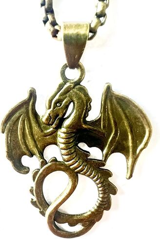 Mal Descendants Necklace Dragon Jewelry Accessories Maleficent the Chain is 24 Inches Bronze Color Descendants Jewelry Necklace in Saudi Arabia