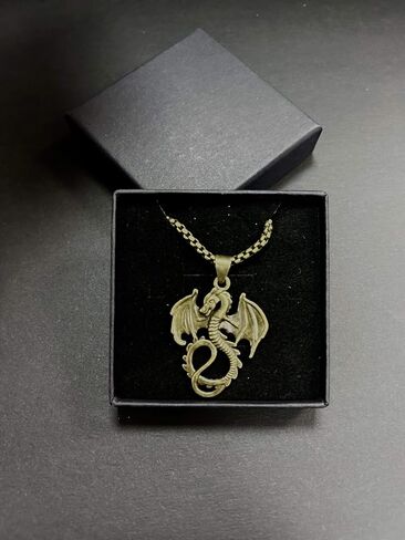 Mal Descendants Necklace Dragon Jewelry Accessories Maleficent the Chain is 24 Inches Bronze Color Descendants Jewelry Necklace in Saudi Arabia