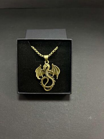 Mal Descendants Necklace Dragon Jewelry Accessories Maleficent the Chain is 24 Inches Bronze Color Descendants Jewelry Necklace in Saudi Arabia