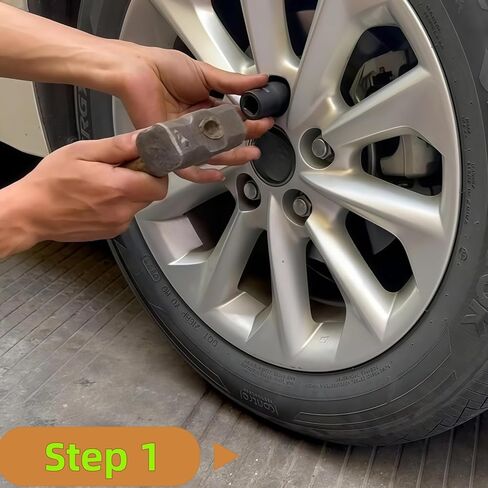 5PCS Lug Nut Removal Tool, 17/19/21/22MM Impact Bolt Extractor Set, CR-MO Steel Wheel Lock Removal Kit for Damaged/Rusted Nuts, Compatible with 1/2" Drive Impact Wrench in Kuwait