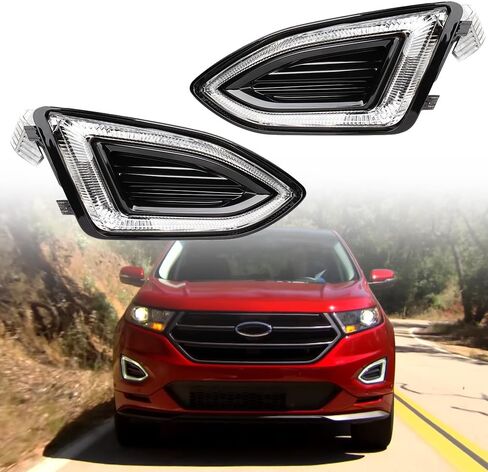 Front Bumper LED Daytime Running Light 60W/Lamp Replacement for 2015-2018 Ford Edge SE SEL Sport Titanium Driver Passenger Side in Kuwait