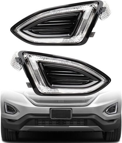 Front Bumper LED Daytime Running Light 60W/Lamp Replacement for 2015-2018 Ford Edge SE SEL Sport Titanium Driver Passenger Side in Kuwait