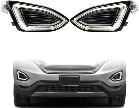 Front Bumper LED Daytime Running Light 60W/Lamp Replacement for 2015-2018 Ford Edge SE SEL Sport Titanium Driver Passenger Side in Kuwait