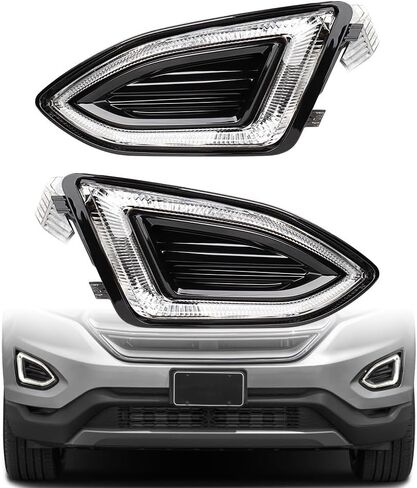 Front Bumper LED Daytime Running Light 60W/Lamp Replacement for 2015-2018 Ford Edge SE SEL Sport Titanium Driver Passenger Side in Kuwait