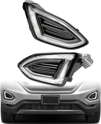 Front Bumper LED Daytime Running Light 60W/Lamp Replacement for 2015-2018 Ford Edge SE SEL Sport Titanium Driver Passenger Side in Kuwait