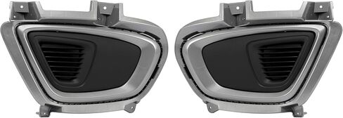 Pair Fog Light Bezel Compatible with 2016-2018 Kia Sorento EX|L|LX Replacement for KI1038129 KI1039129 Fog Lamp Cover Trim Plastic(PP) Painted+Textured Gray+Black Left&Right Side in Saudi Arabia