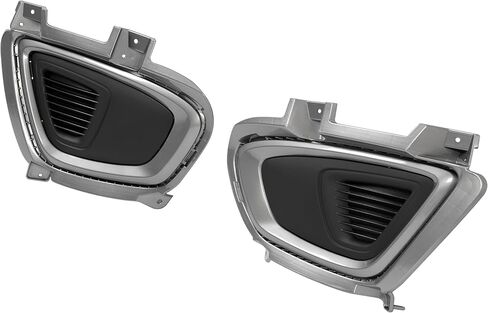 Pair Fog Light Bezel Compatible with 2016-2018 Kia Sorento EX|L|LX Replacement for KI1038129 KI1039129 Fog Lamp Cover Trim Plastic(PP) Painted+Textured Gray+Black Left&Right Side in Saudi Arabia