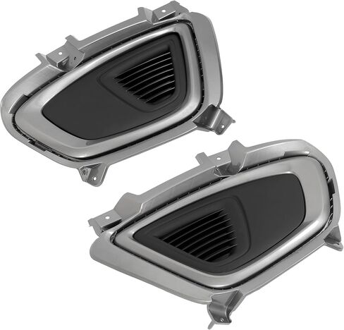 Pair Fog Light Bezel Compatible with 2016-2018 Kia Sorento EX|L|LX Replacement for KI1038129 KI1039129 Fog Lamp Cover Trim Plastic(PP) Painted+Textured Gray+Black Left&Right Side in Saudi Arabia