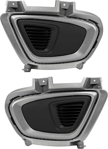 Pair Fog Light Bezel Compatible with 2016-2018 Kia Sorento EX|L|LX Replacement for KI1038129 KI1039129 Fog Lamp Cover Trim Plastic(PP) Painted+Textured Gray+Black Left&Right Side in Saudi Arabia