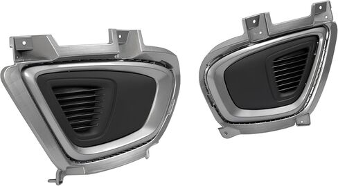 Pair Fog Light Bezel Compatible with 2016-2018 Kia Sorento EX|L|LX Replacement for KI1038129 KI1039129 Fog Lamp Cover Trim Plastic(PP) Painted+Textured Gray+Black Left&Right Side in Saudi Arabia