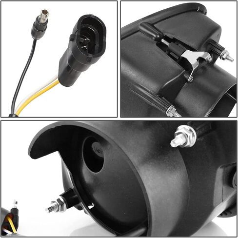 Auto Dynasty LED Projector Halo Ring DRL Front Bumper Driving Fog Light Lamps with Wiring Harness Compatible with Freightliner Cascadia 2008-2017, Driver and Passenger Side, Chrome Housing in Saudi Arabia