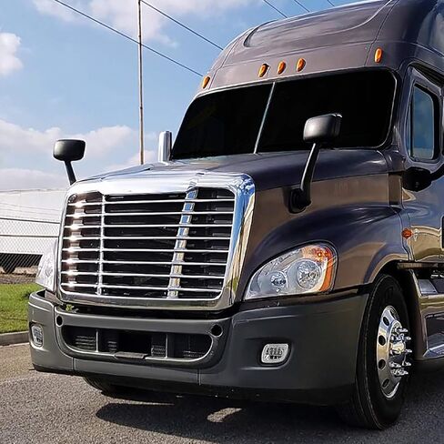 Auto Dynasty LED Projector Halo Ring DRL Front Bumper Driving Fog Light Lamps with Wiring Harness Compatible with Freightliner Cascadia 2008-2017, Driver and Passenger Side, Chrome Housing in Saudi Arabia