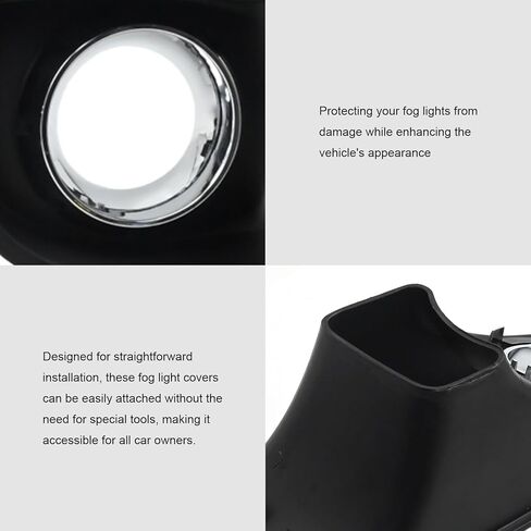 2Pcs 68072020AA Fog Light Cover Bezel Replacement for Dodge Charger SRT8 2012-2014, Replaces 68072021AA, CH1038153, CH1039153 in Kuwait