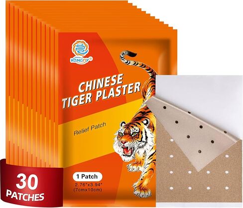 30 PCS Tiger Patches, 30 PCS Tiger Patches, Heat Patches, Chinese Red Tiger Hot Capsicum Patch, Relieving Back, Knee, Neck and Shoulder, Joint & Muscle in Kuwait