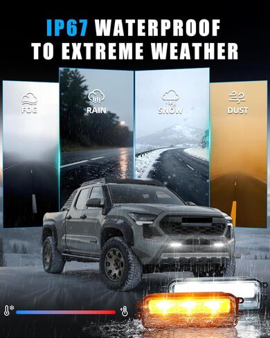 LED Fog Lights for Tacoma 2024 2025 & Tundra 2022 2023 2024, Clear Lens Switchback Amber Turn Signal Light & White DRL, Front Bumper Driving Lamp w/Switches & Harnesses 812100C050 812200C040 in Kuwait