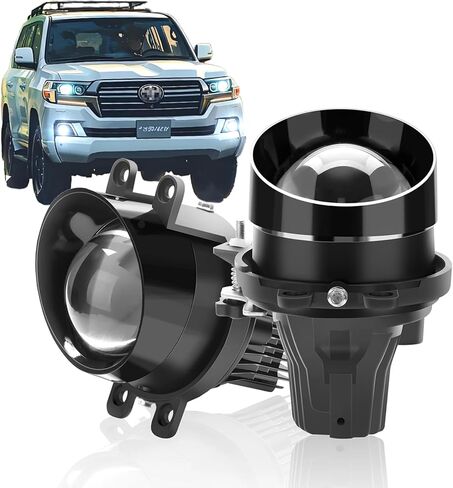 2pcs 3 Inch Bi-LED Projector Fog Lights Kit For Lexus LX570 2008-2013, 20000LM Super Bright Fog Driving Lamps with 3 Colors (6000K/4500K/3000K), High/Low Beam Laser Lens, Easy to Install. in Kuwait