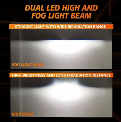 2pcs 3 Inch Bi-LED Projector Fog Lights Kit For Lexus LX570 2008-2013, 20000LM Super Bright Fog Driving Lamps with 3 Colors (6000K/4500K/3000K), High/Low Beam Laser Lens, Easy to Install. in Kuwait