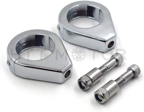Compatible withk Clamp Turn Signal Clamps Compatible with H-D Softail Mount Bracket 39mm Compatible withk Chrome in Kuwait