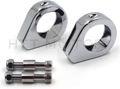 Compatible withk Clamp Turn Signal Clamps Compatible with H-D Softail Mount Bracket 39mm Compatible withk Chrome in Kuwait