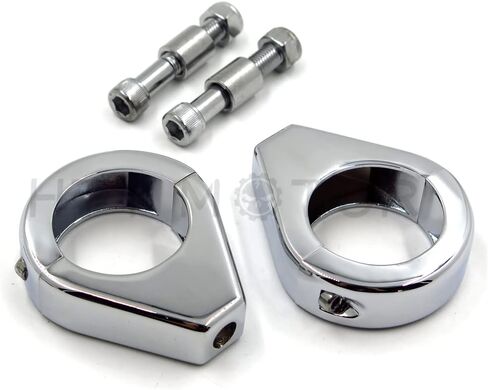 Compatible withk Clamp Turn Signal Clamps Compatible with H-D Softail Mount Bracket 39mm Compatible withk Chrome in Kuwait