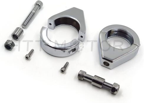 Compatible withk Clamp Turn Signal Clamps Compatible with H-D Softail Mount Bracket 39mm Compatible withk Chrome in Kuwait