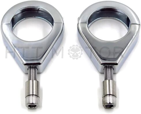 Compatible withk Clamp Turn Signal Clamps Compatible with H-D Softail Mount Bracket 39mm Compatible withk Chrome in Kuwait