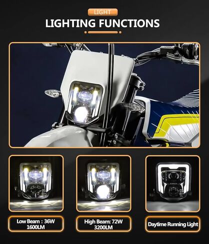 مجموعة المصابيح الأمامية LED Dirtbike لـ Husqvarna 701 Enduro Super Moto 2016-2023 FE 250 350 450 501 TE 150 250 300 2017-2023 TX125 ملحقات الدراجة الترابية (عبوة من 1) in Kuwait