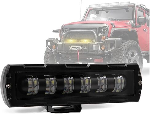 evomosa 6 بوصة على الطرق الوعرة مركبة معدلة LED ضوء تحذير خارجي للدراجات النارية عالمي عالي السطوع وامض ضوء العمل للشاحنات Atv UTV Boats (نمط A) in Saudi Arabia