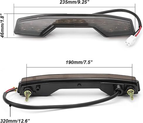 ضوء خلفي LED للفرامل الخلفية، ضوء تشغيل خلفي، عدسة دخان متوافقة مع 2006-2009 سوزوكي Quadracer 450 LTR450 2x4، استبدل 35710-45G00 in Kuwait