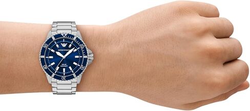 Emporio Men's World Explorer Solar-Powered Three-Hand Stainless Steel Watch (Model: AR11697) in Saudi Arabia