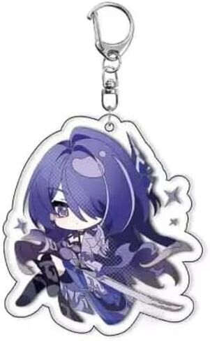 Cartoon Anime Pendant Keychains Holder Car Key Ring Mobile Phone Bag Hanging Cute Kawaii Chibi HSR Honkai Star Rail (Acheron/Style 1) in Saudi Arabia