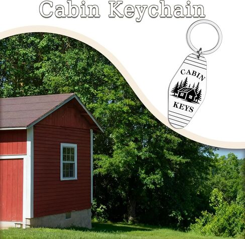 Cabin Keychain Gifts for Men Women House Warming Gifts Rustic House New Home for Men Women New House Gift Ideas for Cabin Lovers Owners Cottage County Home Keychain for Family Son Daughter Friend in Kuwait