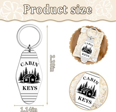 Cabin Keychain Gifts for Men Women House Warming Gifts Rustic House New Home for Men Women New House Gift Ideas for Cabin Lovers Owners Cottage County Home Keychain for Family Son Daughter Friend in Kuwait