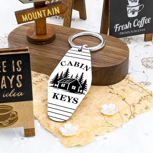 Cabin Keychain Gifts for Men Women House Warming Gifts Rustic House New Home for Men Women New House Gift Ideas for Cabin Lovers Owners Cottage County Home Keychain for Family Son Daughter Friend in Kuwait