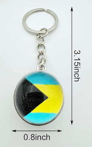 3 Pcs Bahamas Flag Key Chain,Cool Keychain for Car Keys, Stainless Steel Keyrings & Keychains,Used for Home Decoration, Jewelry Hanging Decorations. in Saudi Arabia