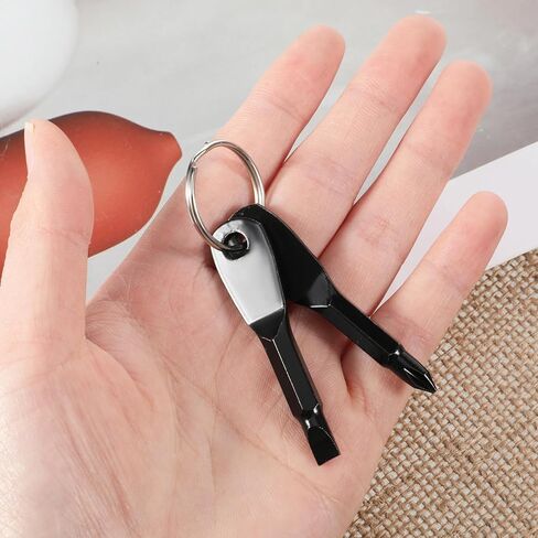 2 Pcs 4-in-1 Keychain Screwdriver Set, Multi-functional Cool Gadgets Tools with Cross Recess and Slotted, Screwdriver Keychain Pocket Repair Tool, Small Gift for Men Husband Dad Boyfriend in Kuwait