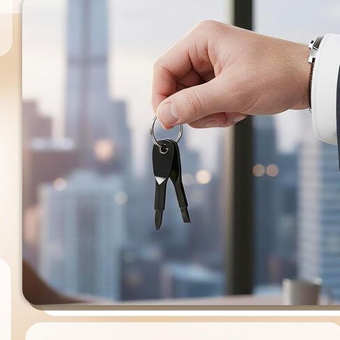 2 Pcs 4-in-1 Keychain Screwdriver Set, Multi-functional Cool Gadgets Tools with Cross Recess and Slotted, Screwdriver Keychain Pocket Repair Tool, Small Gift for Men Husband Dad Boyfriend in Kuwait