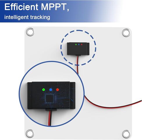 شاحن بطارية شمسية مقاوم للماء 20 وات 12 فولت، جهاز صيانة برو مع وحدة تحكم MPPT فائقة الذكاء، مجموعة شحن لوحة شمسية 12 فولت للسيارة والقوارب والبحرية والمركبات الترفيهية والمقطورة (SP-20W) in Kuwait