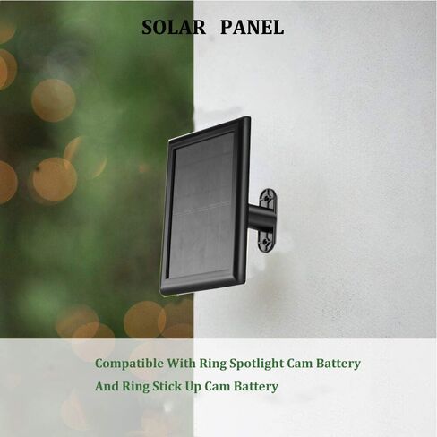 2 Pack Ring Solar Panel(2nd Generation), 5W Solar Panel Charger with Mount for Stick Up Camera & Pro, Spotlight Plus & Pro,Black,12FT/4M Long Cable with USB-C to Ring Barrel Plug Adapter 。 in Saudi Arabia