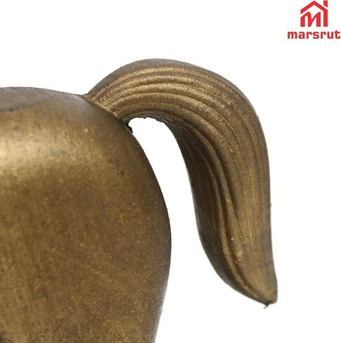 Wooden Rocking Horse for Decor, Vintage Antique Bronze Sculpture, Mini Decorative Figurine for Home, Cabinet, Table, Desktop Shelf, Centerpiece, Rustic Collectible Animal Statue, Christmas Ornament in Saudi Arabia