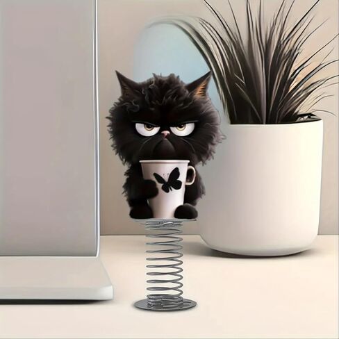 Acrylic Cat Figurine - Cute 2D Decorative Accessory for Car, Desk, and Bicycle - Versatile Multifunctional Cat Ornament - Ideal Gift for Parents and Friends in Saudi Arabia