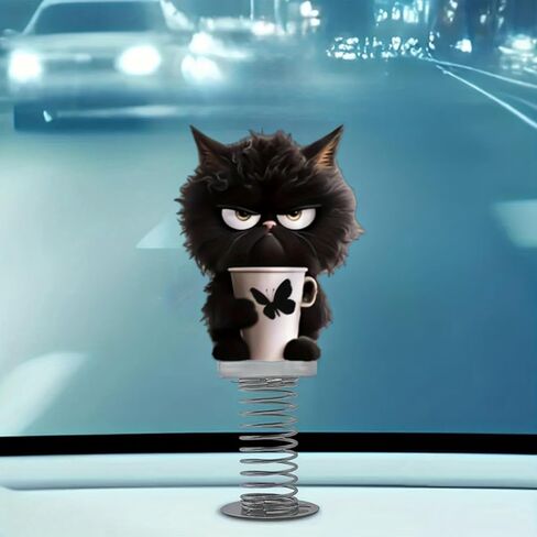 Acrylic Cat Figurine - Cute 2D Decorative Accessory for Car, Desk, and Bicycle - Versatile Multifunctional Cat Ornament - Ideal Gift for Parents and Friends in Saudi Arabia