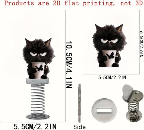Acrylic Cat Figurine - Cute 2D Decorative Accessory for Car, Desk, and Bicycle - Versatile Multifunctional Cat Ornament - Ideal Gift for Parents and Friends in Saudi Arabia