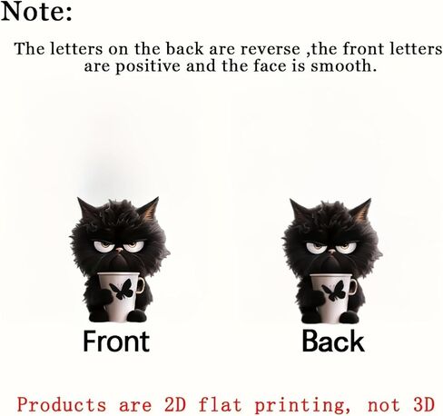 Acrylic Cat Figurine - Cute 2D Decorative Accessory for Car, Desk, and Bicycle - Versatile Multifunctional Cat Ornament - Ideal Gift for Parents and Friends in Saudi Arabia