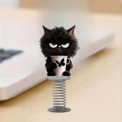 Acrylic Cat Figurine - Cute 2D Decorative Accessory for Car, Desk, and Bicycle - Versatile Multifunctional Cat Ornament - Ideal Gift for Parents and Friends in Saudi Arabia
