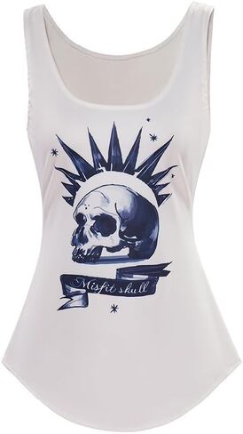 VintageCos Game Life Cosplay Strange Price Costume White Sleeveless Shirt Vest Tops Female Halloween in Kuwait