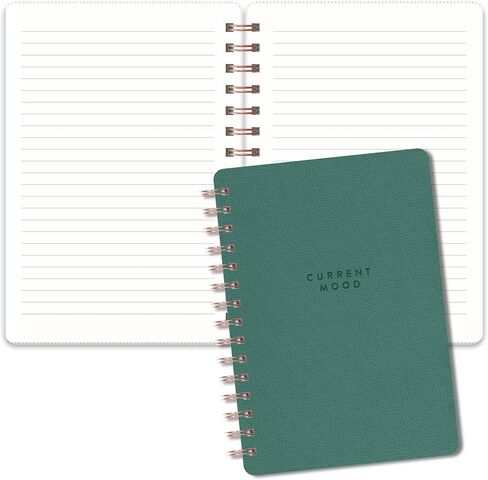 Studio Oh! Spiral Notebook 5.75" x 8.75", Daily Planner for Work or School, Journal Notepad, 208 Page Lined Paper, 100 GSM Paper Weight, Includes Storage Pocket, Cinnamon Brown Organized Chaos in Kuwait