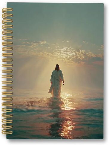 Jesus Walking With A Woman Spiral Notebook, Christian Gifts for Women Journaling Notebooks, Jesus Christ College Ruled Spiral Notebook for School Office Supplies, 5.5x8.3inch in Saudi Arabia